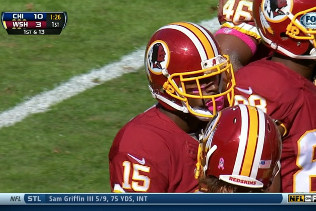 Fox Ticker Again Messes Up and Calls a Player #39 Griffin III #39 Bleacher