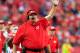 KANSAS CITY, MO - OCTOBER 20: Head coach Andy Reid of the Kansas City Chiefs motions toward players during the game against the Houston Texans at Arrowhead Stadium on October 20, 2013 in Kansas City, Missouri. (Photo by Jamie Squire/Getty Images)