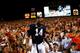AUBURN, AL - SEPTEMBER 14: Nick Marshall #14 of the Auburn Tigers celebrates after their 24-20 win over the Mississippi State Bulldogs at Jordan-Hare Stadium on September 14, 2013 in Auburn, Alabama. (Photo by Kevin C. Cox/Getty Images)
