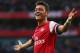 LONDON, ENGLAND - OCTOBER 19: Mesut Oezil of Arsenal celebrates as he scores their second goal during the Barclays Premier League match between Arsenal and Norwich City at the Emirates Stadium on October 19, 2013 in London, England. (Photo by Paul Gilham/Getty Images)