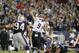 Oct 13, 2013; Foxborough, MA, USA; New Orleans Saints quarterback Drew Brees (9) throws an incomplete pass as he is pressured by New England Patriots defensive end Rob Ninkovich (50) during the fourth quarter at Gillette Stadium. The Patriots defeated the Saints 30-27. Mandatory Credit: Stew Milne-USA TODAY Sports