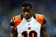 Oct 20, 2013; Detroit, MI, USA; Cincinnati Bengals wide receiver A.J. Green (18) on the sidelines during the second quarter against the Detroit Lions at Ford Field. Mandatory Credit: Andrew Weber-USA TODAY Sports