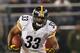BALTIMORE, MD - DECEMBER 02: Running back Isaac Redman #33 of the Pittsburgh Steelers rushes the ball against the Baltimore Ravens at M&T Bank Stadium on December 2, 2012 in Baltimore, Maryland. (Photo by Rob Carr/Getty Images)
