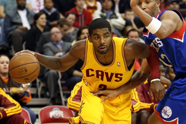 Watch: Kyrie Crosses Up Michael Carter-Williams, Evan Turner on Same Play