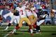 NASHVILLE, TN - OCTOBER 20: Jurrell Casey #99 of the Tennessee Titans rushes quarterback Colin Kaepernick #7 of the San Francisco 49ers at LP Field on October 20, 2013 in Nashville, Tennessee. (Photo by Frederick Breedon/Getty Images)
