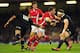 CARDIFF, WALES - NOVEMBER 24: Wales forward Matthew Rees runs into the All Blacks defence during the International Match between Wales and New Zealand at Millennium Stadium on November 24, 2012 in Cardiff, Wales. (Photo by Stu Forster/Getty Images)