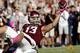HOUSTON, TX - OCTOBER 19: Mike Evans #13 of the Texas A&M Aggies celebrates his third touchdown reception against the Auburn Tigers on October 19, 2013 at Kyle Field in College Station, Texas. Auburn Tigers won 45 to 41.(Photo by Thomas B. Shea/Getty Images)