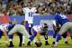 EAST RUTHERFORD, NJ - OCTOBER 21: Quarterback Josh Freeman #12 of the Minnesota Vikings calls a play against the New York Giants during a game at MetLife Stadium on October 21, 2013 in East Rutherford, New Jersey. (Photo by Maddie Meyer/Getty Images)