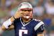 PHILADELPHIA, PA - AUGUST 09: Tim Tebow #5 of the New England Patriots tries to convince the referee that his face maske was pulled in the second half against the Philadelphia Eagles on August 9, 2013 at Lincoln Financial Field in Philadelphia, Pennslyvania. (Photo by Elsa/Getty Images)