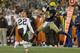 GREEN BAY, WI - OCTOBER 20: Jarrett Boykin #11 of the Green Bay Packers makes a leaping catch during the fourth quarter against the Cleveland Browns at Lambeau Field on October 20, 2013 in Green Bay, Wisconsin. (Photo by Mike McGinnis/Getty Images)