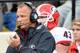 Oct 19, 2013; Nashville, TN, USA; Georgia Bulldogs head coach Mark Richt watches his team play against the Vanderbilt Commodores during the second half at Vanderbilt Stadium. The Commodores beat the Bulldogs 31-27. Mandatory Credit: Don McPeak-USA TODAY Sports
