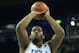 LOS ANGELES, CA - NOVEMBER 25: Josh Smith #2 the UCLA Bruins shoots a foul shot against the Cal Poly Mustangs at Pauley Pavilion on November 25, 2012 in Los Angeles, California. Cal Poly won 70-68. (Photo by Stephen Dunn/Getty Images)