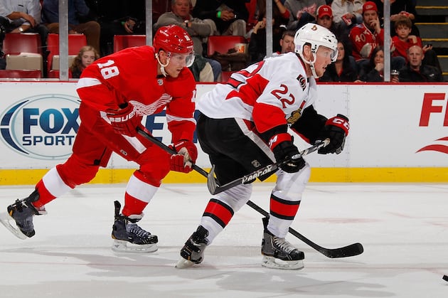 Senators Rout Alfredsson, Red Wings 6-1