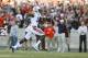 Oct 19, 2013; College Station, TX, USA; Auburn Tigers wide receiver Sammie Coates (18) scores a 43-yard touchdown run against the Texas A&M Aggies during the second half at Kyle Field. Mandatory Credit: Soobum Im-USA TODAY Sports