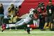 Oct 7, 2013; Atlanta, GA, USA; New York Jets cornerback Antonio Cromartie (31) breaks up a pass intended for Atlanta Falcons wide receiver Julio Jones (11) in the second half at the Georgia Dome. The Jets won 30-28. Mandatory Credit: Daniel Shirey-USA TODAY Sports