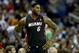 Oct 23, 2013; New Orleans, LA, USA; Miami Heat small forward LeBron James (6) against the New Orleans Pelicans during the second half of a preseason game at New Orleans Arena. The Heat defeated the Pelicans 108-95. Mandatory Credit: Derick E. Hingle-USA TODAY Sports