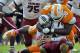 Oct 19, 2013; Knoxville, TN, USA; South Carolina Gamecocks quarterback Connor Shaw (14) is injured as he is sacked by Tennessee Volunteers defensive lineman Marlon Walls (58) and defensive lineman Daniel McCullers (98) during the second half at Neyland Stadium. Tennessee won 23-21. Mandatory Credit: Jim Brown-USA TODAY Sports