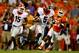 CLEMSON, SC - AUGUST 31: Damian Swann #5 of the Georgia Bulldogs during their game at Memorial Stadium on August 31, 2013 in Clemson, South Carolina. (Photo by Streeter Lecka/Getty Images)