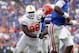 Sep 21, 2013; Gainesville, FL, USA; Tennessee Volunteers defensive lineman Daniel McCullers (98) rushes against the Florida Gators during the second half at Ben Hill Griffin Stadium. Florida Gators defeated the Tennessee Volunteers 31-17. Mandatory Credit: Kim Klement-USA TODAY Sports
