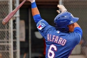 Rangers' Alfaro Honing Skills with Duty in AFL