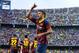 BARCELONA, SPAIN - OCTOBER 26: Neymar of FC Barcelona celebrates after scoring the opening goal during the La Liga match between FC Barcelona and Real Madrid CF at Camp Nou on October 26, 2013 in Barcelona, Spain. (Photo by David Ramos/Getty Images)