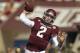 Oct 26, 2013; College Station, TX, USA; Texas A&M Aggies quarterback Johnny Manziel (2) passes against the Vanderbilt Commodores during the first half at Kyle Field. Mandatory Credit: Thomas Campbell-USA TODAY Sports