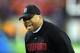 CORVALLIS, OR - OCTOBER 26: Head coach David Shaw of the Stanford Cardinal yells at an official during the first quarter of the game against the Oregon State Beavers at Reser Stadium on October 26, 2013 in Corvallis, Oregon. (Photo by Steve Dykes/Getty Images)