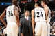 MEMPHIS, TN - OCTOBER 15: Dave Joerger head coach of the Memphis Grizzlies talks with Melvin Ely