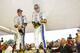 STRASBOURG, FRANCE - OCTOBER 06: Sebastien Ogier of France and Julien Ingrassia of France celebrate their World Rally Championship Title in the final service park during Day Three of the WRC France on October 6, 2013 in Strasbourg, France. (Photo by Massimo Bettiol/Getty Images)