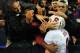 EUGENE, OR - NOVEMBER 17: Quarterback Kevin Hogan #8 of the Stanford Cardinal is mobbed by fans after the game Oregon Ducks at Autzen Stadium on November 17, 2012 in Eugene, Oregon. Stanford won the game 17-14 in overtime. (Photo by Steve Dykes/Getty Images)
