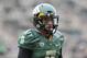 Oct 26, 2013; Eugene, OR, USA; Oregon Ducks quarterback Marcus Mariota (8) pre game warm up against the UCLA Bruins at Autzen Stadium. Mandatory Credit: Scott Olmos-USA TODAY Sports