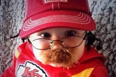 This Cute Baby Dressed Up as Chiefs Head Coach Andy Reid Is the Best