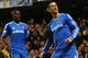 LONDON, ENGLAND - OCTOBER 27: Fernando Torres of Chelsea celebrates scoring their second goal with Ramires of Chelsea uring the Barclays Premier League match between Chelsea and Manchester City at Stamford Bridge on October 27, 2013 in London, England. (Photo by Clive Rose/Getty Images)