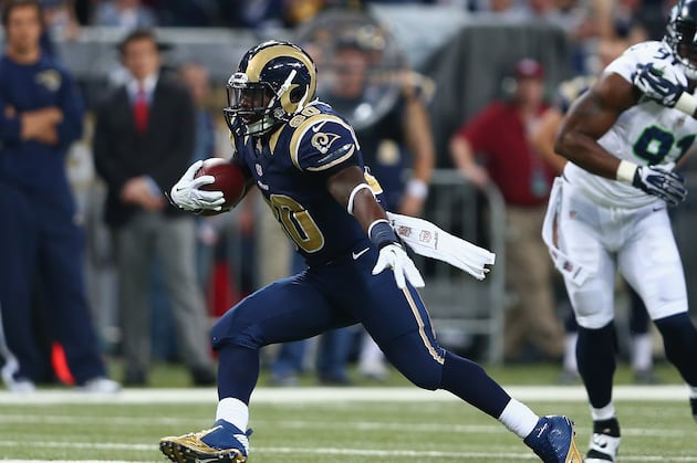 Stacy Rushes for 134 Yards vs. Seahawks