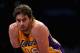LOS ANGELES, CA - OCTOBER 22: Pau Gasol #16 of the Los Angeles Lakers looks on against the Utah Jazz at Staples Center on October 22, 2013 in Los Angeles, California. NOTE TO USER: User expressly acknowledges and agrees that, by downloading and or using this photograph, User is consenting to the terms and conditions of the Getty Images License Agreement. (Photo by Jeff Gross/Getty Images)