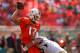 MIAMI GARDENS, FL - OCTOBER 26: Stephen Morris #17 of the Miami Hurricanes is pressured during a game against the Wake Forest Demon Deacons at Sun Life Stadium on October 26, 2013 in Miami Gardens, Florida. (Photo by Mike Ehrmann/Getty Images)