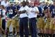 Aug 31, 2013; South Bend, IN, USA; Notre Dame Fighting Irish coach Brian Kelly coaching on the sidelines against the Temple Owls at Notre Dame Stadium. Mandatory Credit: Brian Spurlock-USA TODAY Sports