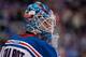Oct 26, 2013; Detroit, MI, USA; New York Rangers goalie Cam Talbot (33) before the game against the Detroit Red Wings at Joe Louis Arena. Mandatory Credit: Tim Fuller-USA TODAY Sports
