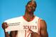 HOUSTON, TX - SEPTEMBER 27: Dwight Howard #12 of the Houston Rockets poses for a team photographer during Houston Rockets Media Day at the Toyota Center on September 27, 2013 in Houston, Texas. (Photo by Scott Halleran/Getty Images)