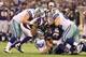 MINNEAPOLIS, MN - AUGUST 27: Quarterback Jon Kitna #3 of the Dallas Cowboys feels the sack from Marcus Sherels #35 of the Minnesota Vikings at Mall of America Field on August 27, 2011 in Minneapolis, MN. (Photo by Adam Bettcher /Getty Images)
