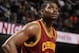 CLEVELAND, OH - OCTOBER 30: Andrew Bynum #21 of the Cleveland Cavaliers looks up at the scoreboard during a break in the action against the Brooklyn Nets at The Quicken Loans Arena on October 30, 2013 in Cleveland, Ohio. NOTE TO USER: User expressly acknowledges and agrees that, by downloading and/or using this Photograph, user is consenting to the terms and conditions of the Getty Images License Agreement. Mandatory Copyright Notice: Copyright 2013 NBAE (Photo by David Liam Kyle/NBAE via Getty Images)