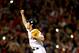 BOSTON, MA - OCTOBER 30: Koji Uehara #19 of the Boston Red Sox reacts after defeating the St. Louis Cardinals 6-1 in Game Six of the 2013 World Series at Fenway Park on October 30, 2013 in Boston, Massachusetts. (Photo by Elsa/Getty Images)