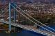 NEW YORK - NOVEMBER 06: Runners cross the Verrazano-Narrows Bridge towards Brooklyn at the start of the ING New York City Marathon as seen from the air on November 6, 2011 in New York City. (Photo by Chris Trotman/Getty Images)