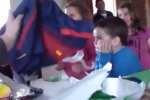 Kid Is Not Happy About Barcelona Birthday Gift