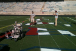 A&M Painting Endzones for Military Appreciation Day
