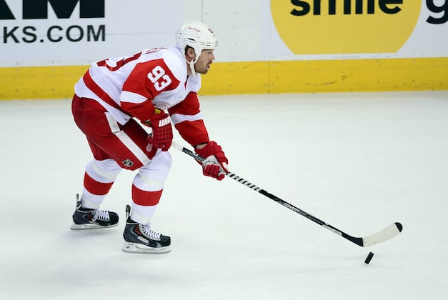 Zetterberg Says Johan Franzen Due for 'a Mule Game' Friday vs. Flames