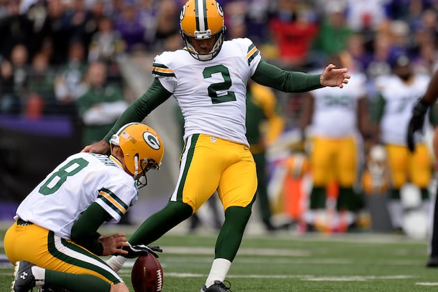 Kicker Crosby Back on Sure Footing with Packers