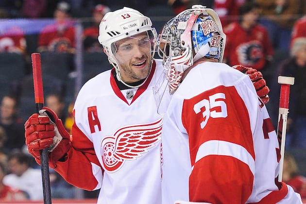 Abdelkader's Late Goal Lifts Red Wings over Flames