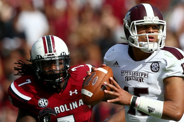 Shaw's 4 TDs Help S. Carolina Beat Miss. St.