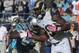Oct 20, 2013; Charlotte, NC, USA; St. Louis Rams tight end Jared Cook (89) breaks the tackle of Carolina Panthers linebacker Thomas Davis (58) during the game at Bank of America Stadium. Panthers win 30-15. Mandatory Credit: Sam Sharpe-USA TODAY Sports